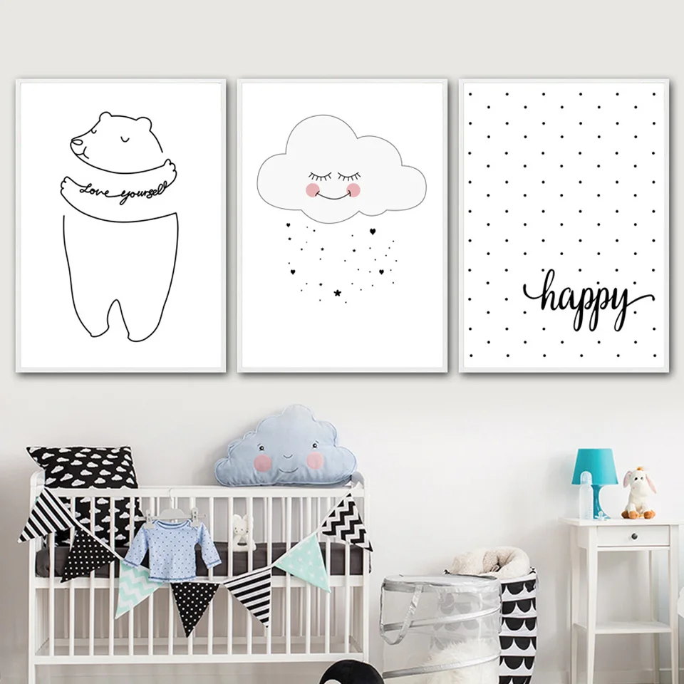 AFFLATUS-Cloud-Bear-Star-Wall-Art-Print-Canvas-Painting-Nordic-Poster-Black-White-Pop-Art-Wall