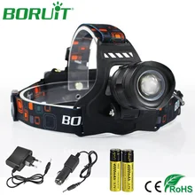 BORUiT супер яркий L2 светодиодный налобный фонарь вспышка светильник масштабируемый перезаряжаемый Головной фонарь светильник 18650 Водонепроницаемый походный охотничий Головной фонарь