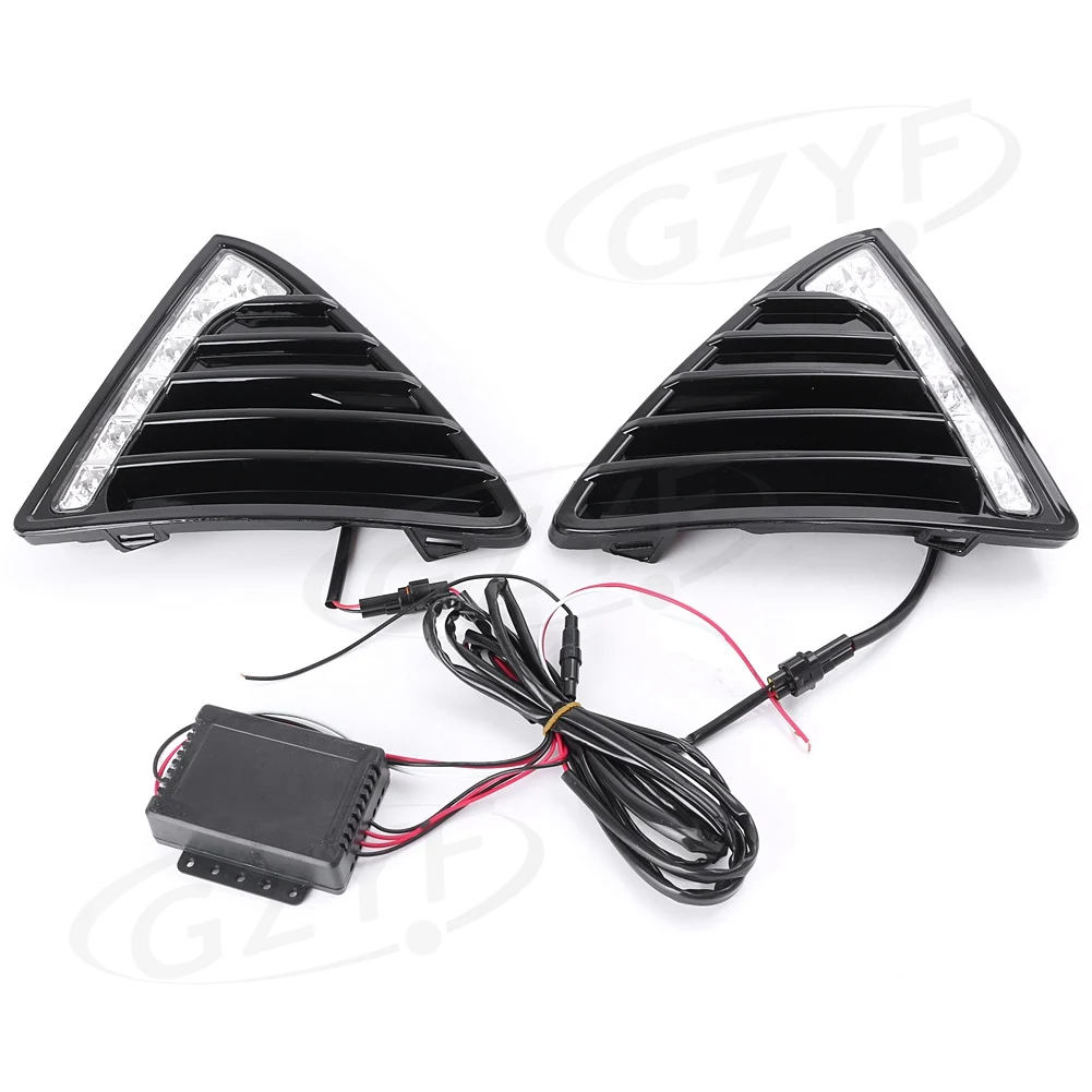 LED Daytime Running Lamp Fog Light Replacement Kit For Ford Focus 2011 2012 2013 2014 Pair