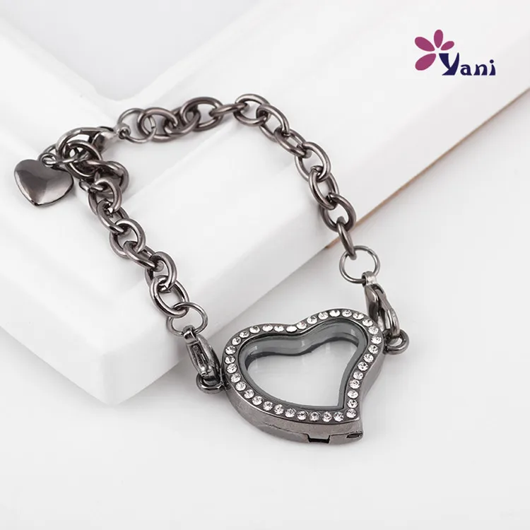 New Arrival 10pcs/lot Floating Heart Locket Bracelet Bangles Women Men  Openable Photo Magnet Glass Living Memory Locket Bracelet - AliExpress