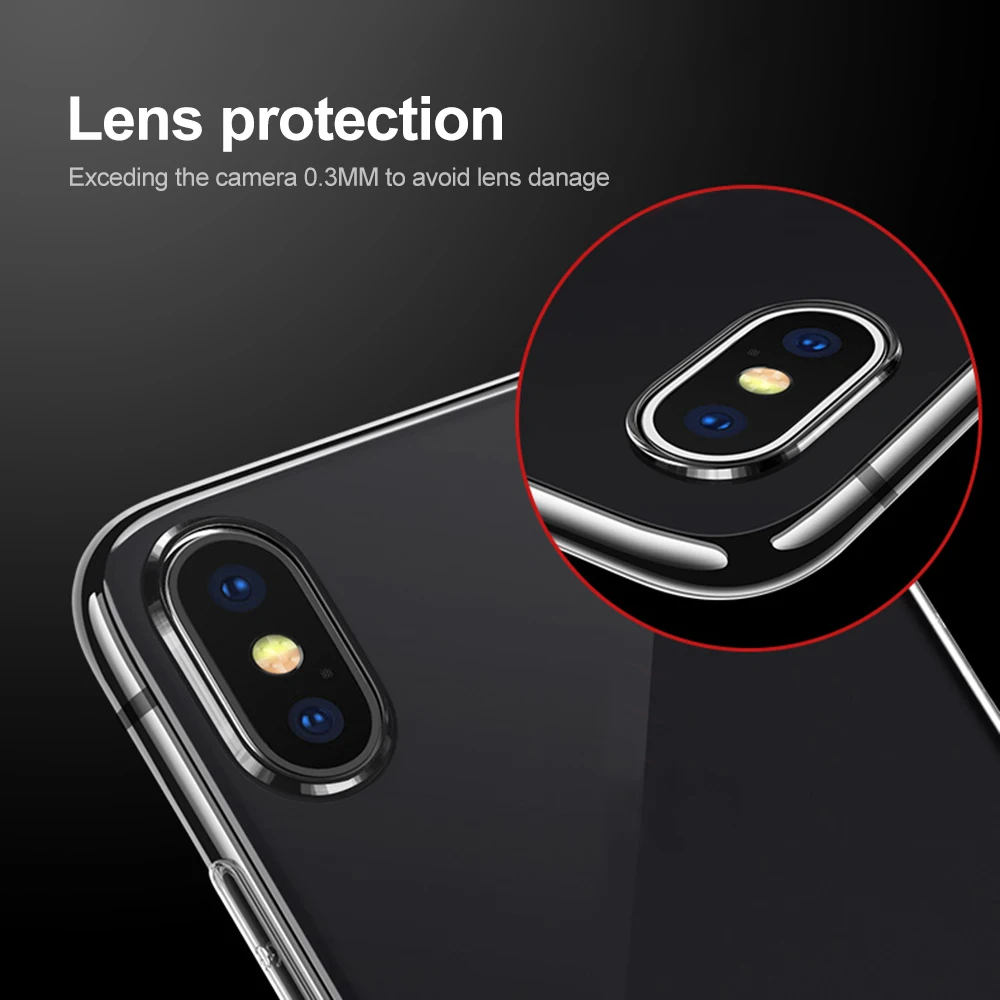 Чехлы для телефонов iPhone 5 6 6s 7 8 X XS max XR мягкий прозрачный силиконовый чехол задняя