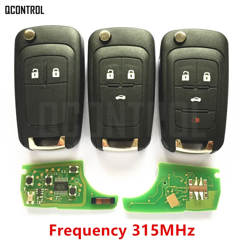 

QCONTROL Car Remote Key Fit for Chevrolet Malibu Orlando Cruze Aveo Spark Sail 2/3/4 Buttons 315MHz Auto Control Alarm