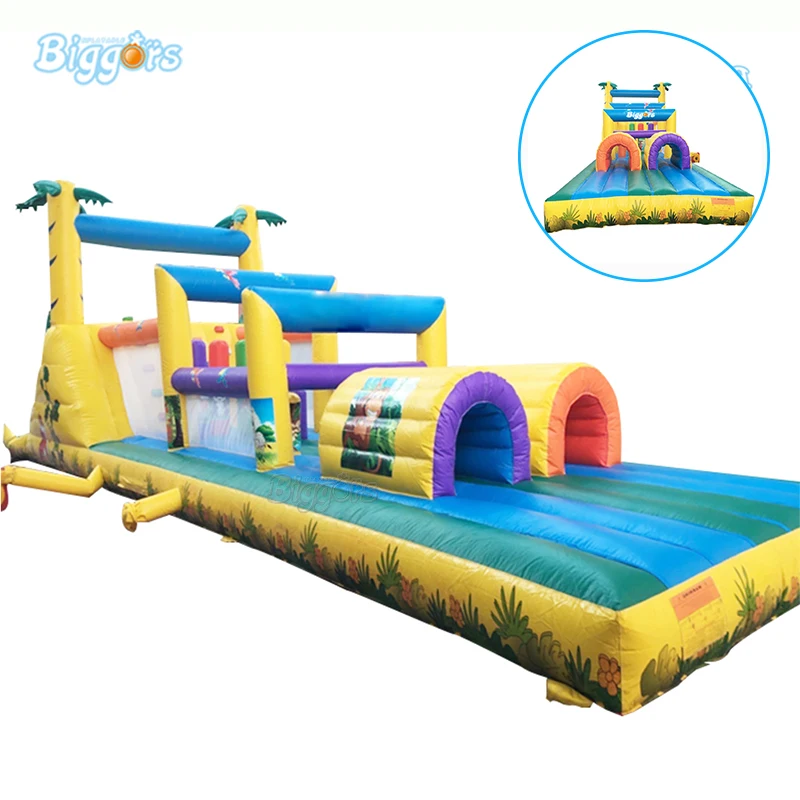 

Factory Price PVC Commercial Inflatable obstacle course Bounce House with blowers
