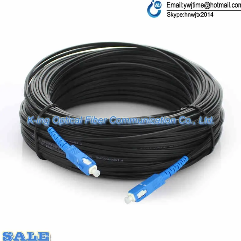 

350M Outdoor FTTH Fiber Optic Drop Cable Patch Cord SC to SC Simplex SM SC-SC 300 Meters Drop Cable Patch Cord