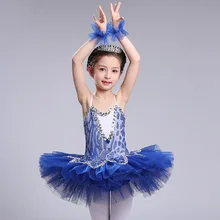 Новая балетная пачка с блестками, балерина для девочек, танцевальные костюмы с лебедем и озером, блинная балетная одежда для детей, пышная юбка для выступлений