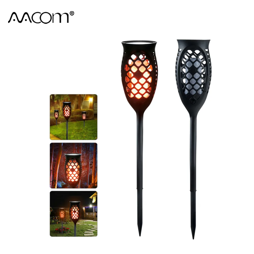 LED Solar Flame Lights 3 Modes Waterproof Romantic Dynamic Effect Torch Outdoor Street Square Landscape Lighting | Лампы и освещение