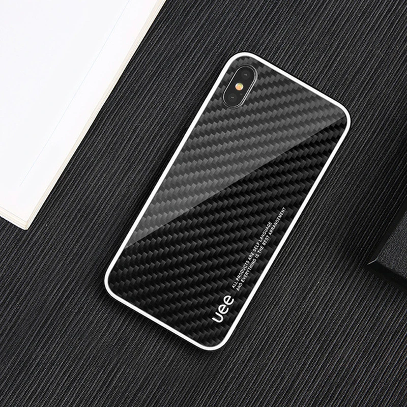 

Trendy Business Men's Carbon Fiber Drop Phone Case for iPhone XS max / XR / X / 6S / 7/8 plus Explosion-proof housing