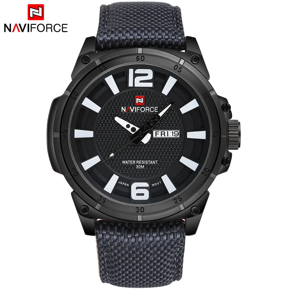 Günstige TOP NAVIFORCE Luxus Marke männer Quarz Datum Casual Uhr Männer Armee Militär Sport Uhren Männlichen Leder Uhr Relogio Masculino