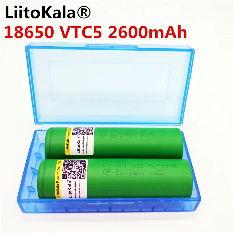 2 шт./лот новый 100% оригинальный аккумулятор LiitoKala 3 6 В 18650 US18650VTC5 2600 мАч VTC5 30A для Sony