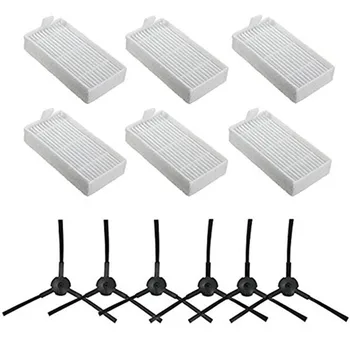 

6x side brush 6x HEPA Filter kit for CHUWI ilife v5s v5 x5 ilife V3s v3s pro v3l v5s pro v50 robot vacuum cleaner
