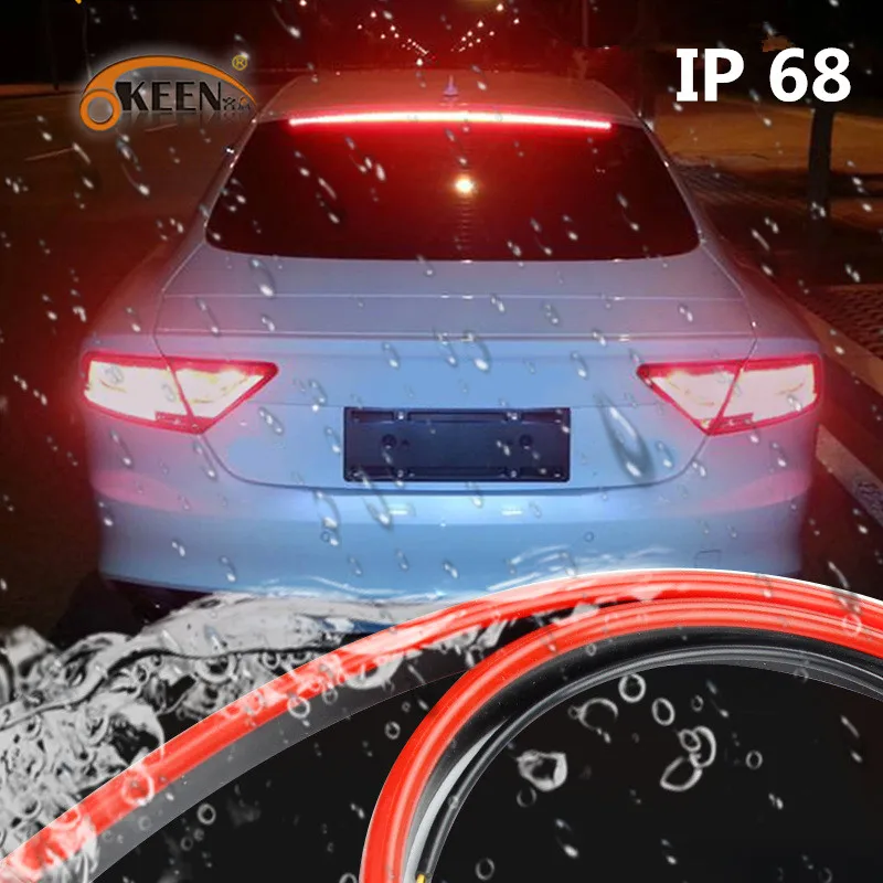 OKEEN-4-Modes-Red-Flowing-Flashing-Third-Brake-Light-bar-100cm-Warning-Rear-Tail-High-Mount