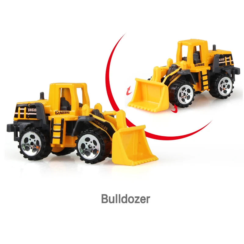 Bulldozer Литая под давлением сельскохозяйственная техника мини-модель автомобиля Инженерная модель автомобиля трактор инженерный автомобиль трактор игрушки модель для детей Рождественский подарок - Цвет: Bulldozer