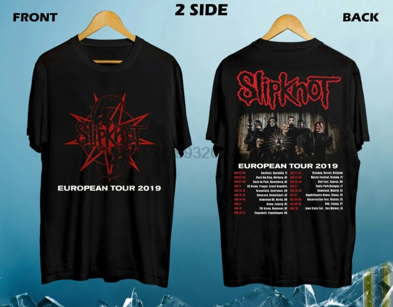 

Slipknot European Music Shirt Tour 2019 Black T Shirt S-XXL