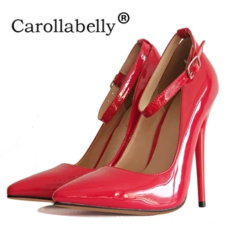 

2019 New Big Size Extra High Heels Women Pumps, High Quality Patent Leather Women Party Shoes,16cm Heels Pointed Toe Pumps