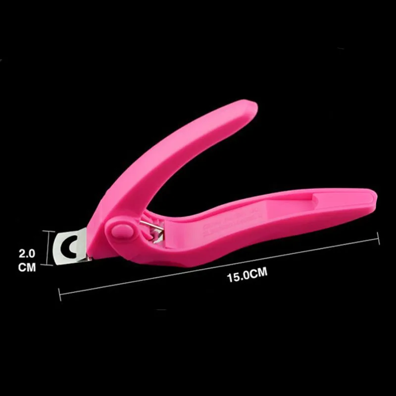 Полезно Сократить Накладные Ногти Моделирование U-образный Ножницы Пластик+ Нержавеющая Сталь Профессиональные Ногтей Инструменты