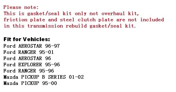 4R44E 4R55E 95-96 Транс комплект Ranger Aerostar Explorer подходит для Mazda пикап
