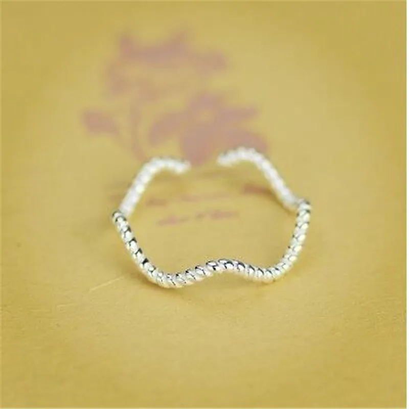 Thai Silver Jewelry Open Ring For Lover Best Gifts Wave flower Star Design Vintage 925 Sterling Silver Rings For Women