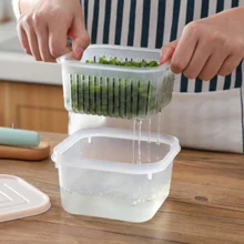 Фрукты овощи холодильник фильтр для мытья баса кухня с мойкой Инструмент Круглый квадратный домашний кухонный контейнер для еды, судок