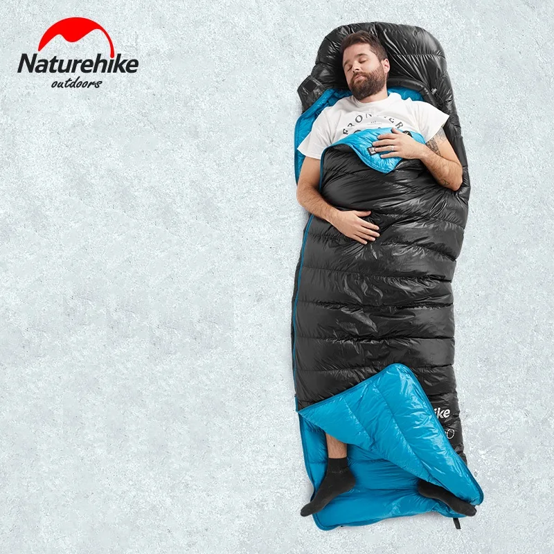 Зимний новый конверт с капюшоном Naturehike 750FP спальные мешки из гусиного пуха для