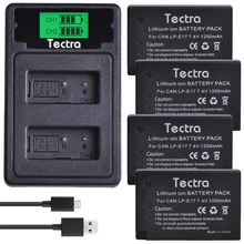 4 Pcs LPE17 LP E17 LP-E17 Batterie + LCD USB Typ C Ladegerät für Canon EOS 200D M3 M6 750D 760D T6i T6s 800D 8000D Kuss X8i Kameras