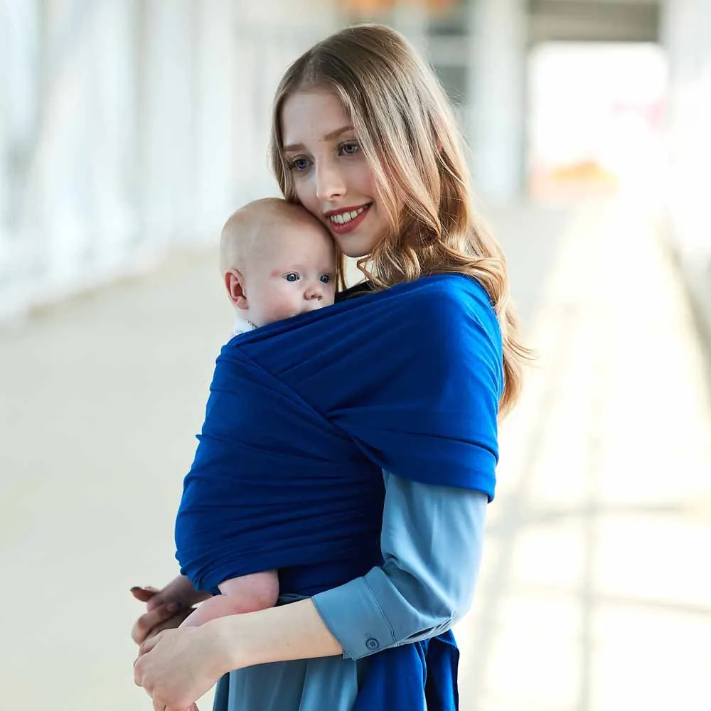 Дышащий хлопковый Рюкзак-кенгуру для переноски младенцев, модный эргономичный рюкзак-кенгуру для новорожденных - Цвет: Sapphire