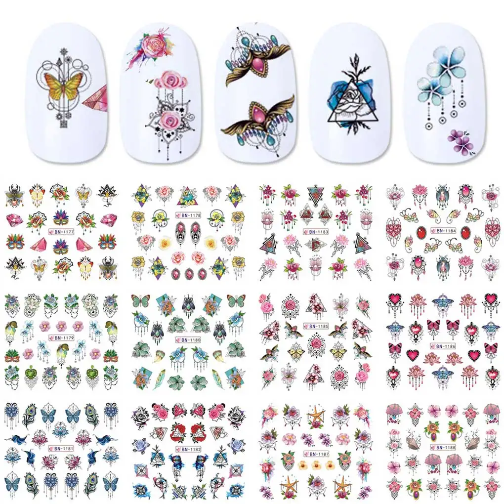

New Arrival Women Full Cover Nail Stickers Girls Cartoon Design Nail Decals DIY Manicure Decoration Tools
