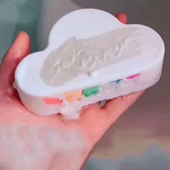 

Rainbow Cloud Bath Bomb, Moisturizing Skin Care Natural Bath Fizzy Bath Salt Handmade Gift For Women, Mom, Girls, Kids