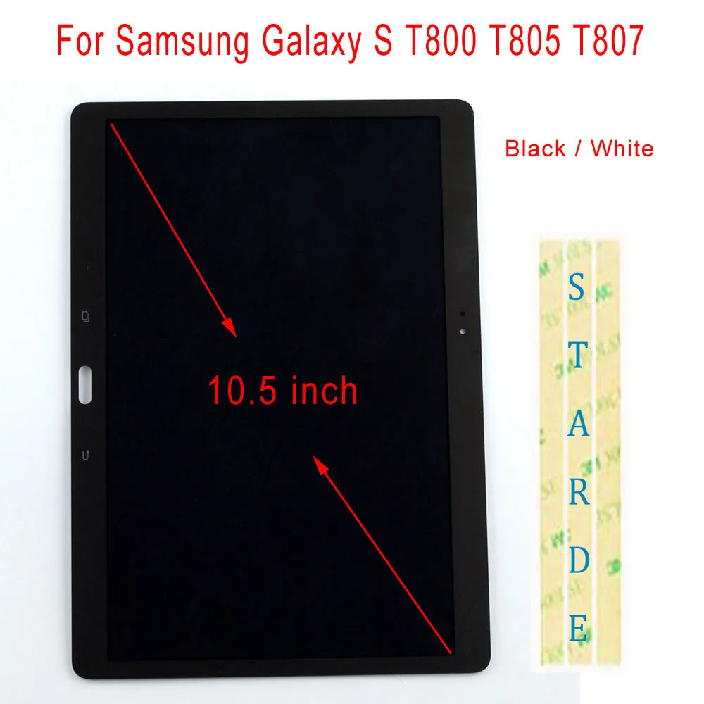 STARDE Замена ЖК-дисплей для samsung Galaxy S T800 T805 T807 ЖК-дисплей Дисплей Сенсорный экран планшета сборки 10,5"