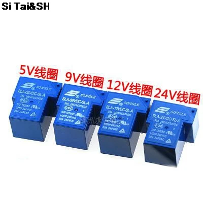 2 шт./лот Мощность s SLA-05VDC-SL-A SLA-12VDC-SL-A SLA-24VDC-SL-A SLA-48VDC-SL-A 5V 12V 24V 48V 30A 5PIN T90