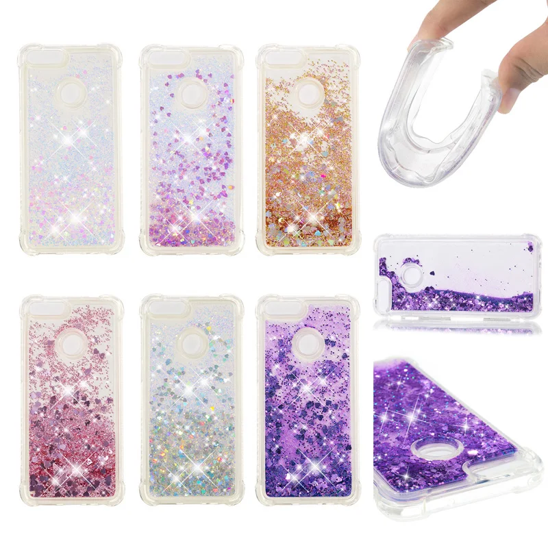 

Antiknock Glitter Quicksand Soft TPU Silicon Phone Case Cover for Huawei P Smart P8 P10 Mate10 Pro Y3 Y5 Lite Y6 2017 Y7 Y7Prime