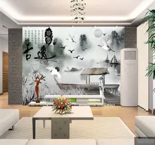 Custom wallpaper Chinese ancient white crane living room bedroom background decorative waterproof material Custom wallpaper Chinese ancient white crane living room bedroom background decorative waterproof material