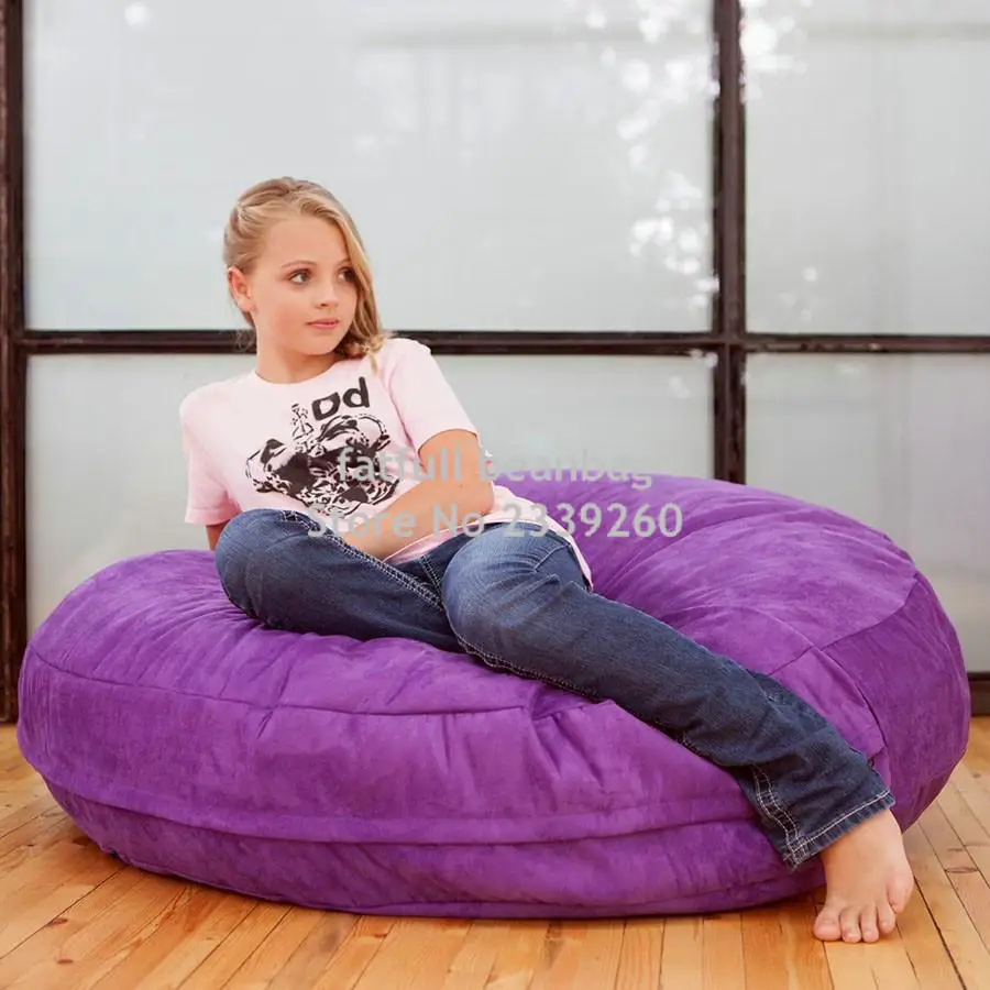 Cover only No Filler-two room seat Bean bag chair, home furniture sofa , modern beanbag hammock recliner