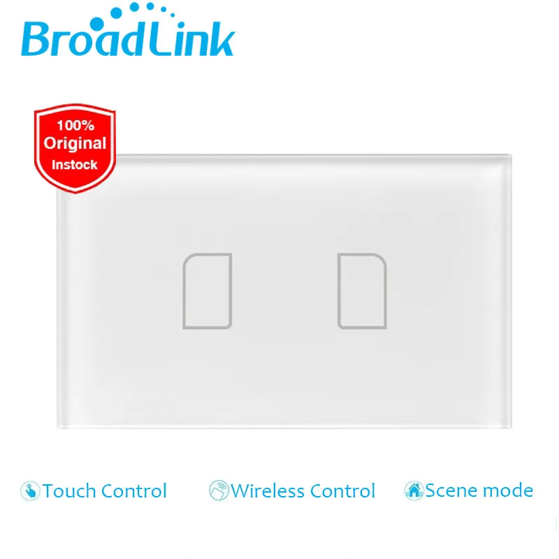 

Broadlink TC2,AU US Standard,2 gang,smart home Automation,cellphone Remote wireless control lamp light Switch By broadlink rmpro