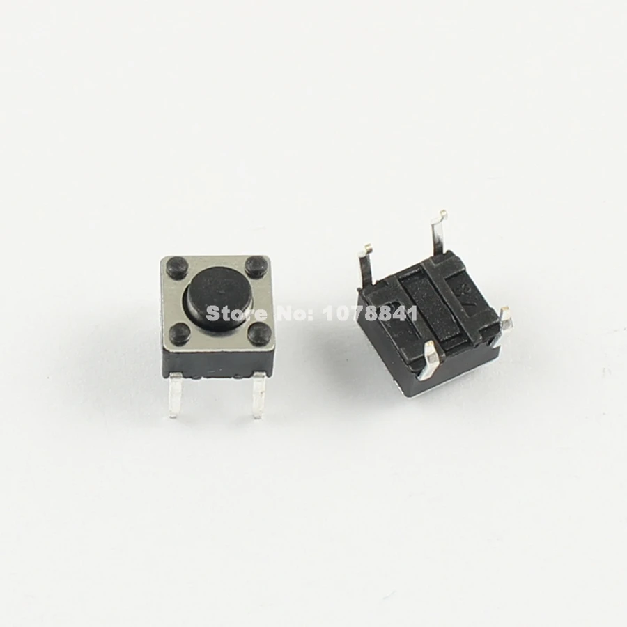 

100 Pcs Per Lot Momentary Tactile Tact Push Button Switch 4 Pin DIP 6x6x4.5mm High 4.5mm