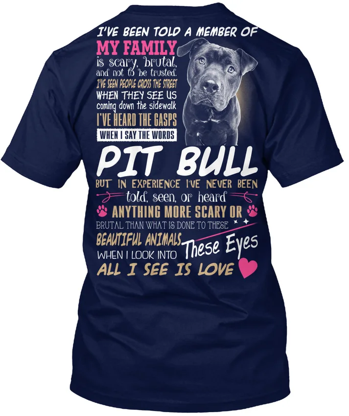 Pitbull мой Семья я сказали членом популярен Tagless футболка|Футболки| |