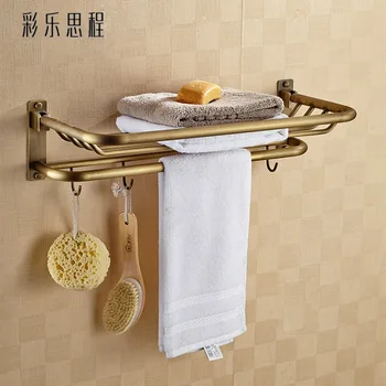 

European style antique antique bathroom towel rack double layer