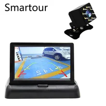 Smartour sistema di assistenza al Parcheggio 4.3 “TFT LCD pieghevole a colori di retrovisione display 2 in 1 HD monitor di retromarcia immagine macchina fotografica di retrovisione