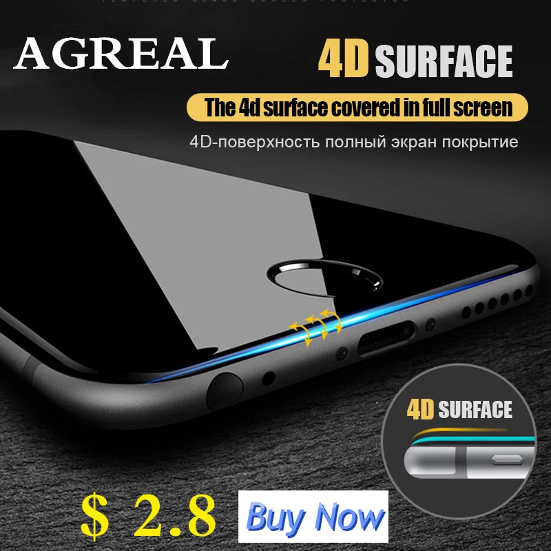 iphone 6 4D full cover tempered glass for iphone 7 Plus 3D screen protector film for iphone 6s Plus