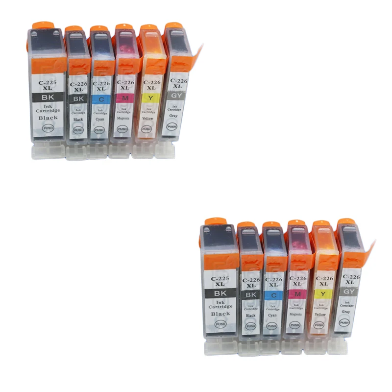 12pcs PGI225 ink cartridge For Canon PIXMA MG6120 MG6220 MG8220 MG8120 MG8120B printer full ink