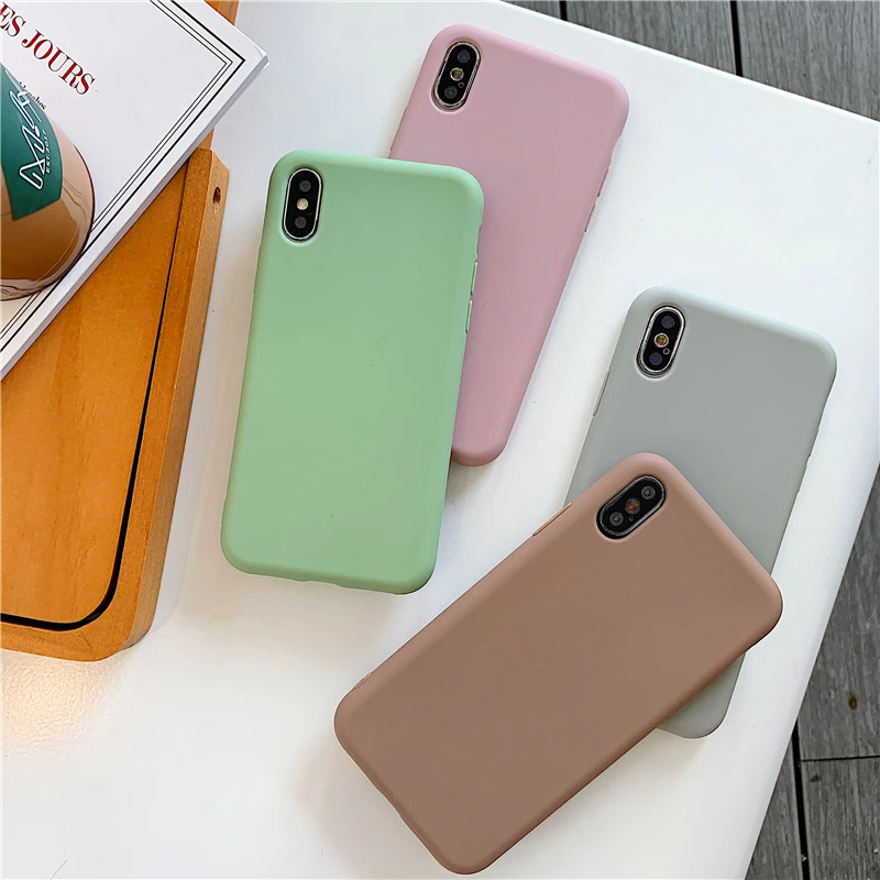 Hot Tpu material Silica gel Loving Cover Case For iphone 6 6S 7 8 Plus X XR XS Max Fashion Solid color personality Cases Couple Hot Tpu material Silica gel Loving Cover Case For iphone 6 6S 7 8 Plus X XR XS Max Fashion Solid color personality Cases Couple