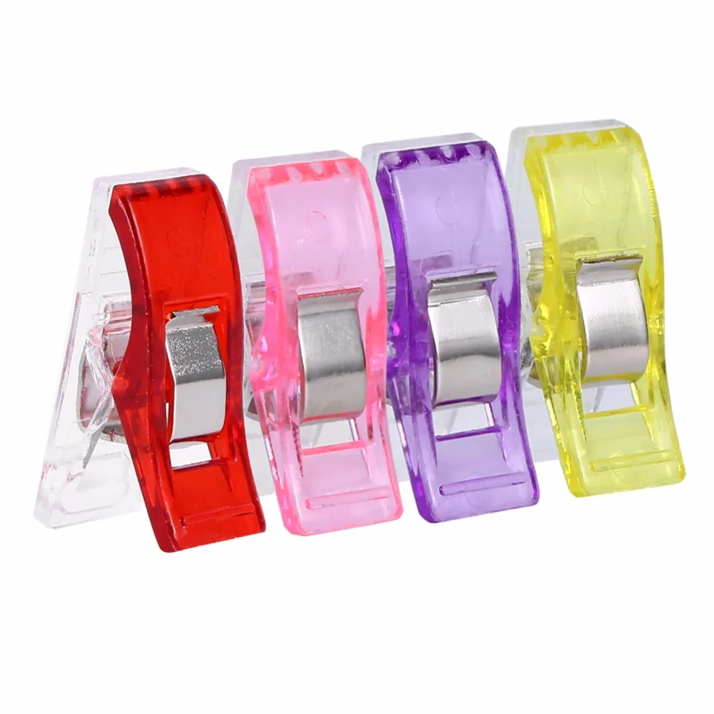 50Pc/Lot Plastic Wonder Clips DIY Crafts Quilt Sewing Fixed Clips