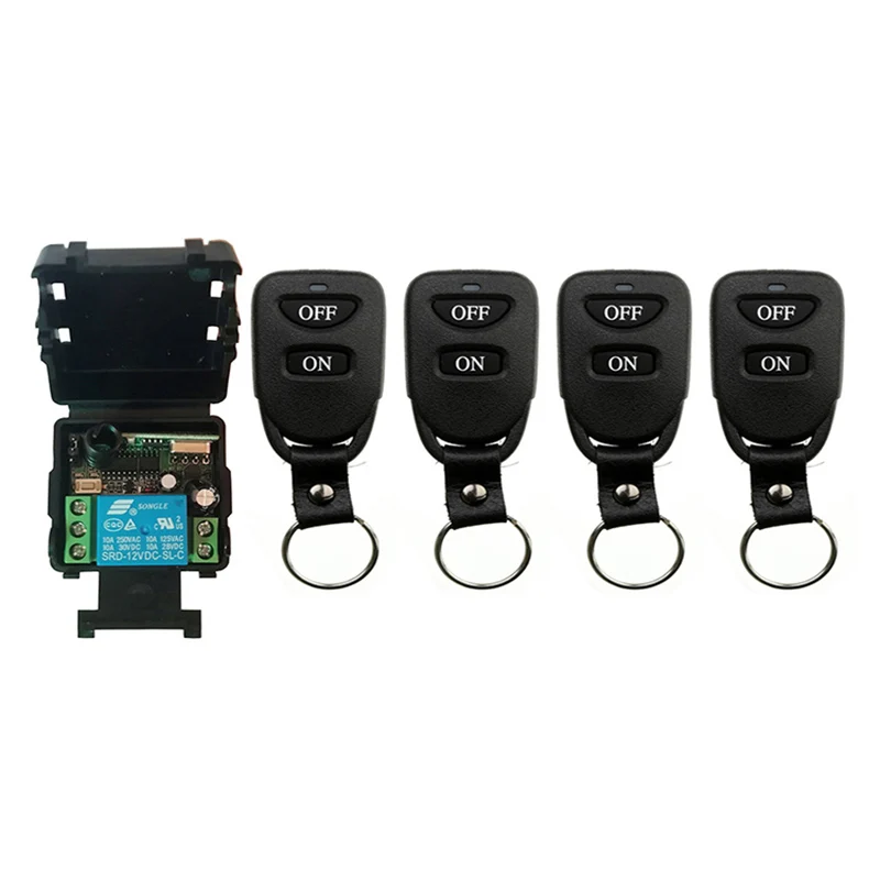 

High quality DC12V 24V 1CH 1 CH 10A Remote Control Light Switch Relay Output Radio Receiver Module and Belt buckle Transmitter