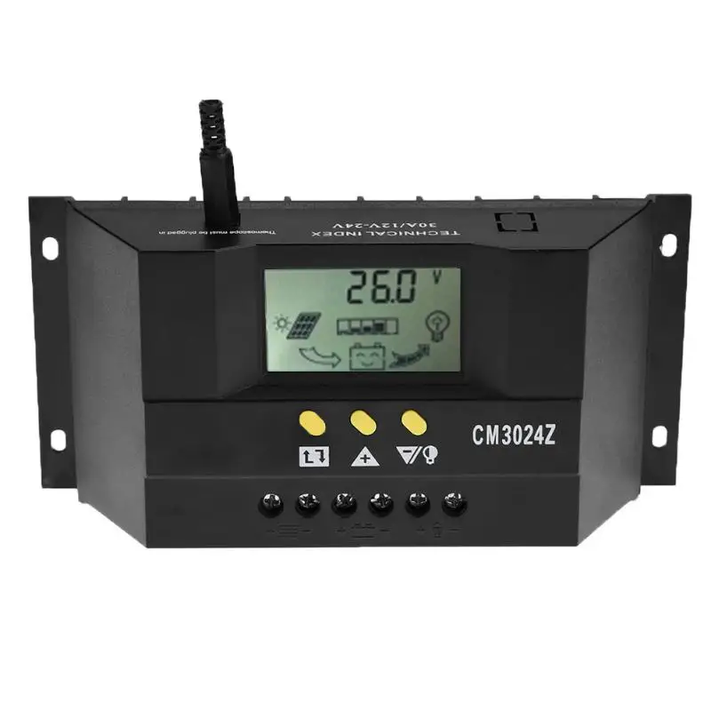 

24V 30A Solar Pannel Controller LCD Display Auto Smart Solar Controller Photovoltaic Regulator Adjustable Controller Parameters
