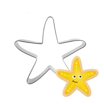 Нержавеющая сталь океан животное КИТ/Морская звезда печенье для разрезания помадка торт бисквит форма свадебный торт украшения инструмент - Цвет: Starfish