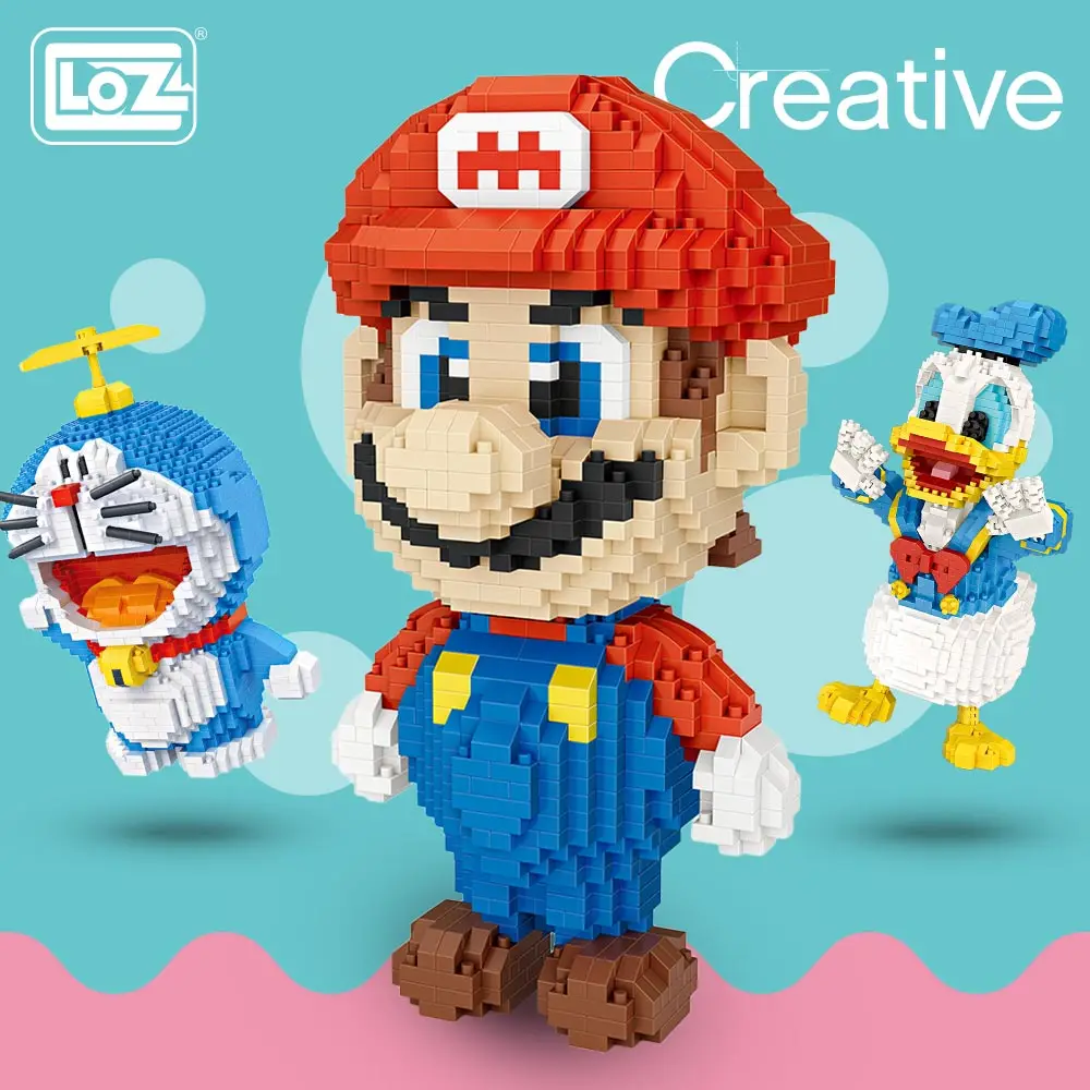 

LOZ Micro Blocks Diamond Bricks Cartoon Character Anime Action Figures DIY Assembly Toys Hobbies Educational Model Kawaii Nano