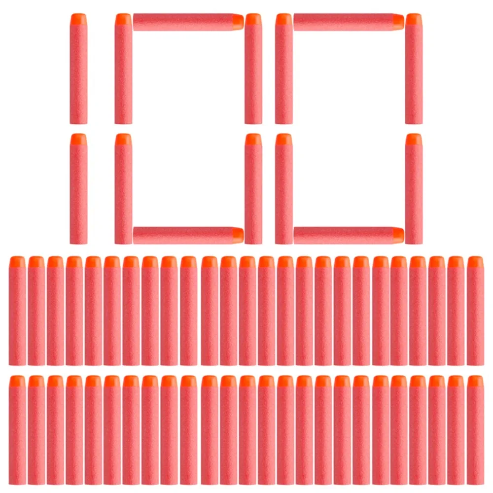 

Soft Nerfe Bullets 100/50pcs Hollow Hole Head 7.2cm Refill Darts Toy Gun Bullets for Nerf Series Blasters Xmas Kid Children Gift