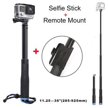 

2015 new selfie monopod stick with Remote Mount for gopro hero 3 3+ 4 HD xiaomi yi sj 4000 5000 6000 7000 camera accessories