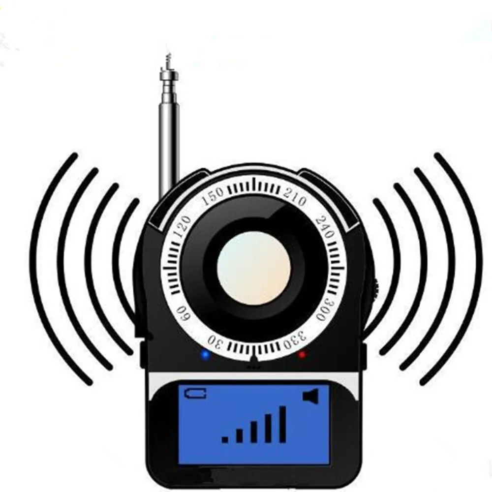 CC-309 Anti-Spy Full Band Signal Bug RF Detector Camera Laser Lens GSM Finder Portable Wireless Detector Anti Eavesdrop Monitor