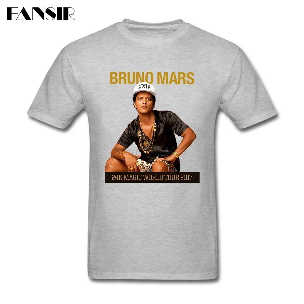 Men T-shirt Summer White Short Sleeve Custom Tshirts Men's Musician Bruno Mars Group Brand Clothing | Мужская одежда
