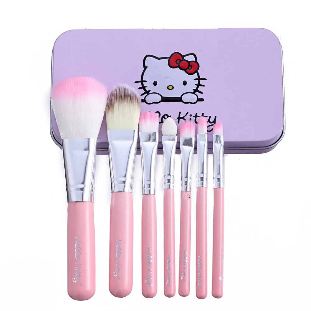 7Pcs Wood Makeup Brushes Kit Professional Cosmetic Make Up Beauty Tool